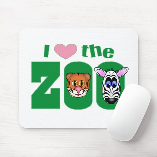 Ik hou van de dierentuin muismat (Met muis)