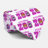 Ik hou van de dierentuin stropdas (Opgerold)