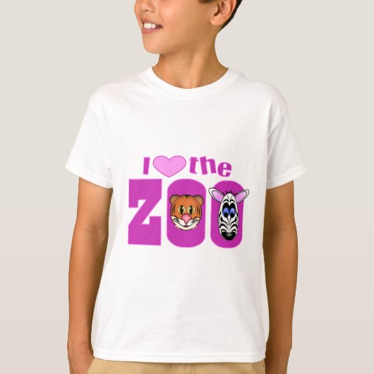 Ik hou van de dierentuin t-shirt (Voorkant)