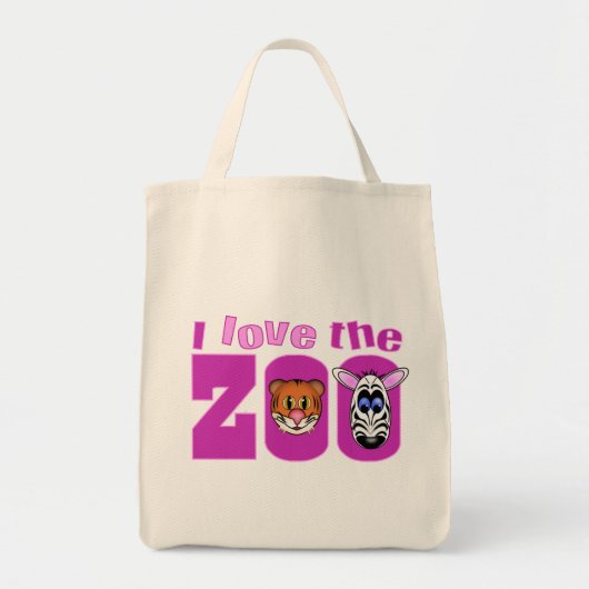 Ik hou van de dierentuin tote bag (Voorkant)