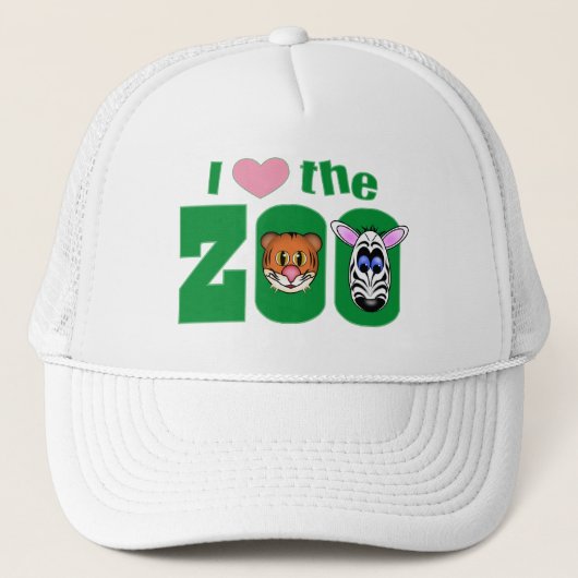 Ik hou van de dierentuin trucker pet (Voorkant)