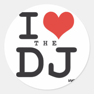 Ik hou van de DJ Ronde Sticker