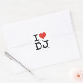 Ik hou van de DJ Ronde Sticker (Envelop)