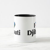 Ik hou van de Djiboutivlag Mok (Midden)