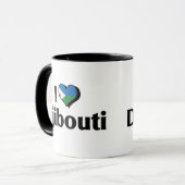 Ik hou van de Djiboutivlag Mok (Voorkant links)