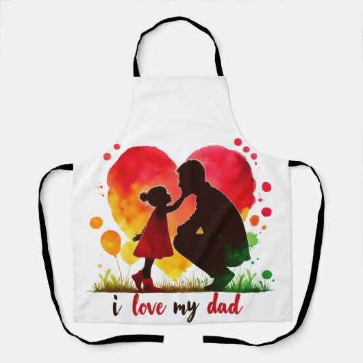 Ik hou van de dochter van mijn vader en vader lief schort (Voorkant)