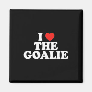 Ik hou van de doelman hart voetbal ijshockey sport magneet