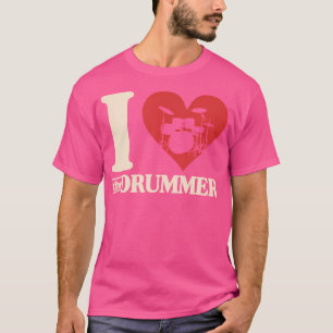 Ik hou van de drummer hart drum paar Vriendin bo T-shirt