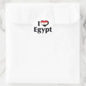 Ik hou van de Egyptische vlag Ronde Sticker (Tas)