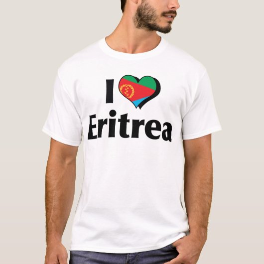 Ik hou van de Eritrese vlag T-shirt (Voorkant)