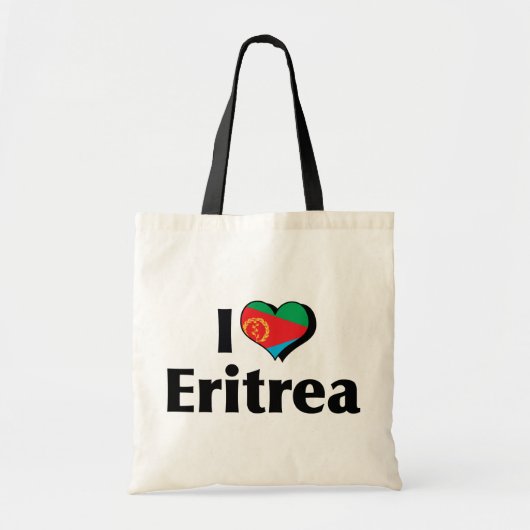 Ik hou van de Eritrese vlag Tote Bag (Voorkant)
