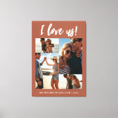 Ik hou van de Foto Terracotta van ons script Canvas Afdruk (Voorkant)