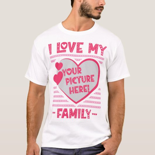 Ik hou van de foto van mijn familie t-shirt (Voorkant)