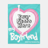 Ik hou van de foto van mijn vriend man fleece deken (Voorkant)