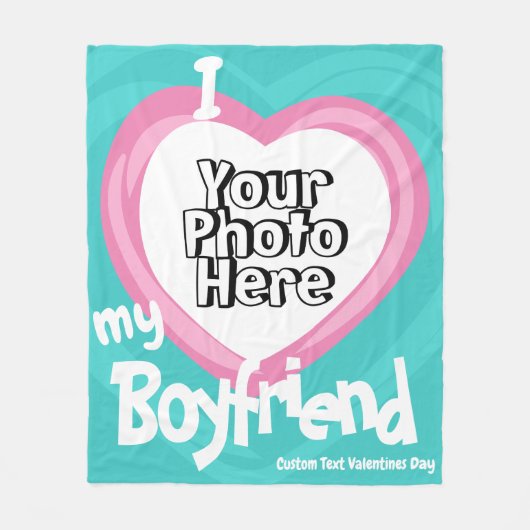 Ik hou van de foto van mijn vriend man fleece deken (Voorkant)