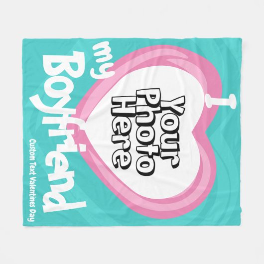 Ik hou van de foto van mijn vriend man fleece deken (Voorkant (Horizontaal))