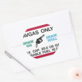 Ik hou van de geur van AVGAS in de ochtend! Ronde Sticker (Envelop)