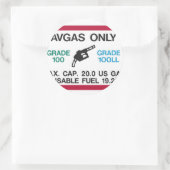 Ik hou van de geur van AVGAS in de ochtend! Ronde Sticker (Tas)