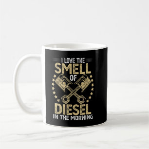 Ik hou van de geur van diesel 's ochtends Grappige Koffiemok