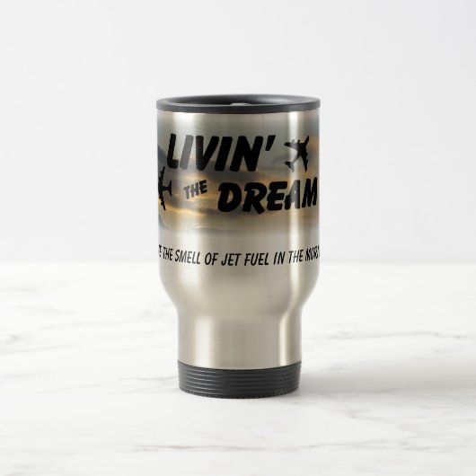 Ik hou van de geur van Jet Fuel Reisbeker (Center)
