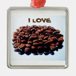 Ik hou van de geur van koffie metalen ornament