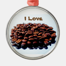 Ik hou van de geur van koffie metalen ornament