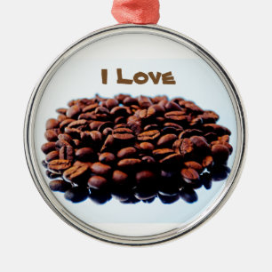 Ik hou van de geur van koffie metalen ornament