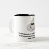 Ik hou van de geur van koffie tweekleurige koffiemok (Voorkant links)