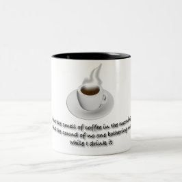 Ik hou van de geur van koffie tweekleurige koffiemok