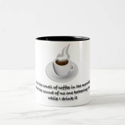 Ik hou van de geur van koffie tweekleurige koffiemok (Center)