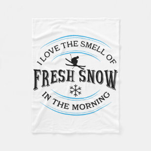 Ik hou van de geur van verse sneeuw 's ochtends, s fleece deken