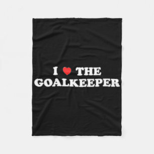 Ik hou van de Goalkeeper Heart Soccer Hockey Sport Fleece Deken