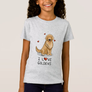Ik hou van de Golden - ik hou van de gouden riever T-shirt