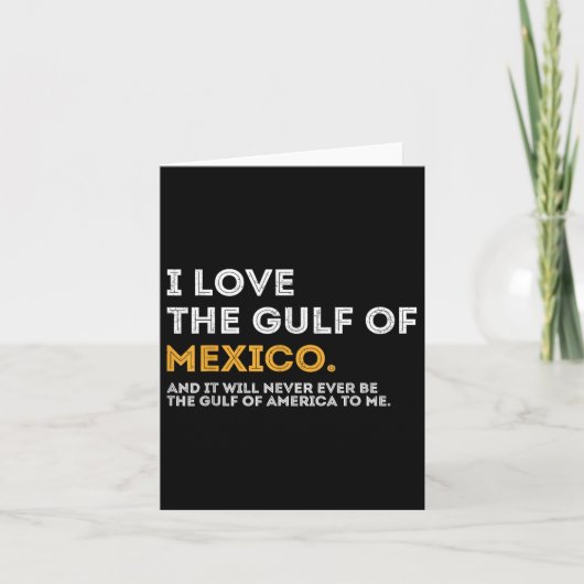 Ik hou van de Golf van Mexico en de Golf van Ameri Kaart (Voorkant)
