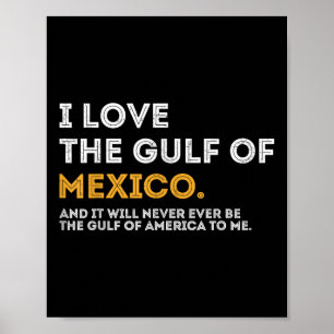 Ik hou van de Golf van Mexico en de Golf van Ameri Poster