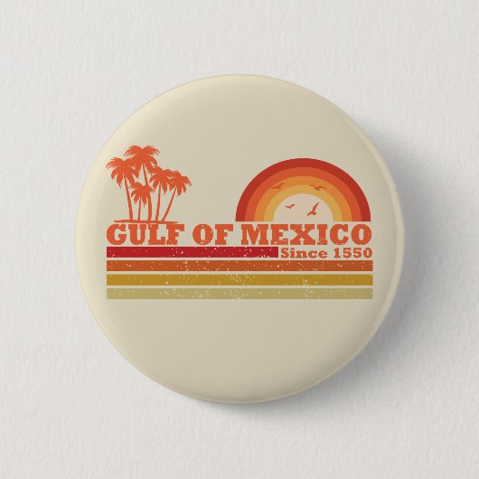 Ik hou van de Golf van Mexico est 1550 Ronde Button 5,7 Cm (Voorkant)