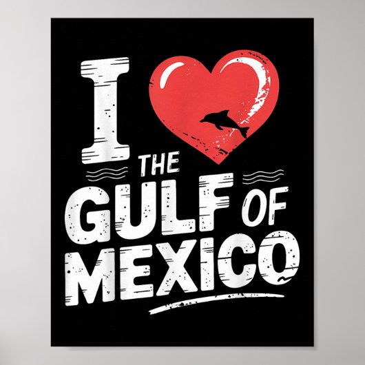 Ik hou van de Golf van Mexico in het hart van de G Poster (Voorkant)