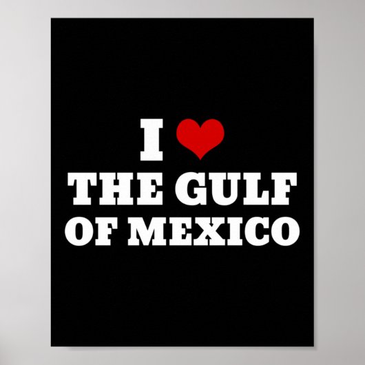 Ik hou van de Golf van Mexico USA Grappige Meme Lo Poster (Voorkant)