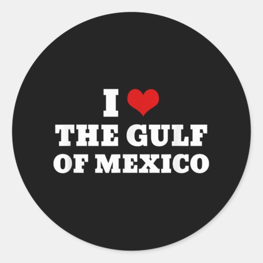 Ik hou van de Golf van Mexico, VS grappige meme Ronde Sticker (Voorkant)