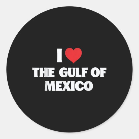 Ik hou van de Golf van Mexico, VS grappige meme Ronde Sticker (Voorkant)