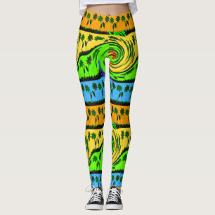 Ik hou van de golven in de zomertijd op het strand leggings