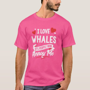 Ik hou van de grafische walvissen - het zijn mense t-shirt