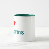 Ik hou van de groene ringer van Vormen mok (rechts (Midden)