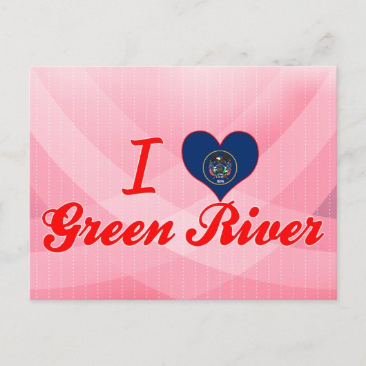 Ik hou van de groene rivier, Utah Briefkaart (Voorkant)