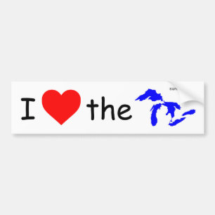 Ik hou van de Grote Meren Bumpersticker