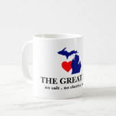 Ik hou van de Grote Meren Koffiemok (Voorkant links)