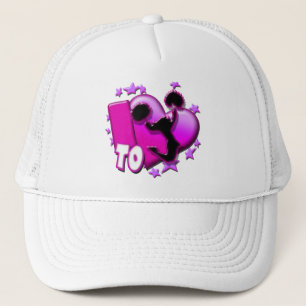 Ik hou van de heer (roze) trucker pet