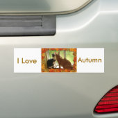 Ik hou van de herfst bumpersticker (Op auto)