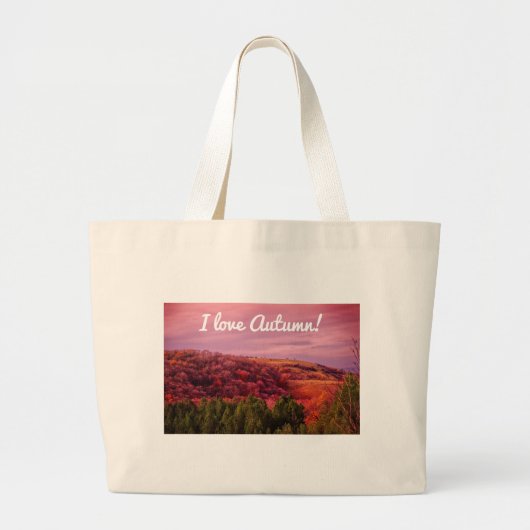 Ik hou van de herfst! grote tote bag (Voorkant)