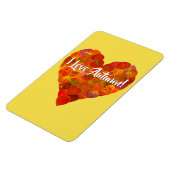 Ik hou van de herfst.—Red Aspen Leaf Heart 1 Magneet (Linkerzijde)